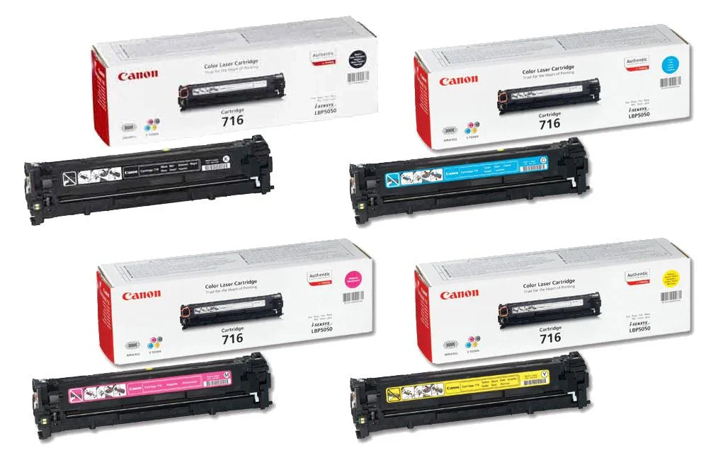Original Canon 716 Toner Cartridge Multipack / Black, Cyan, Magenta, Yellow - eBuy UAE
